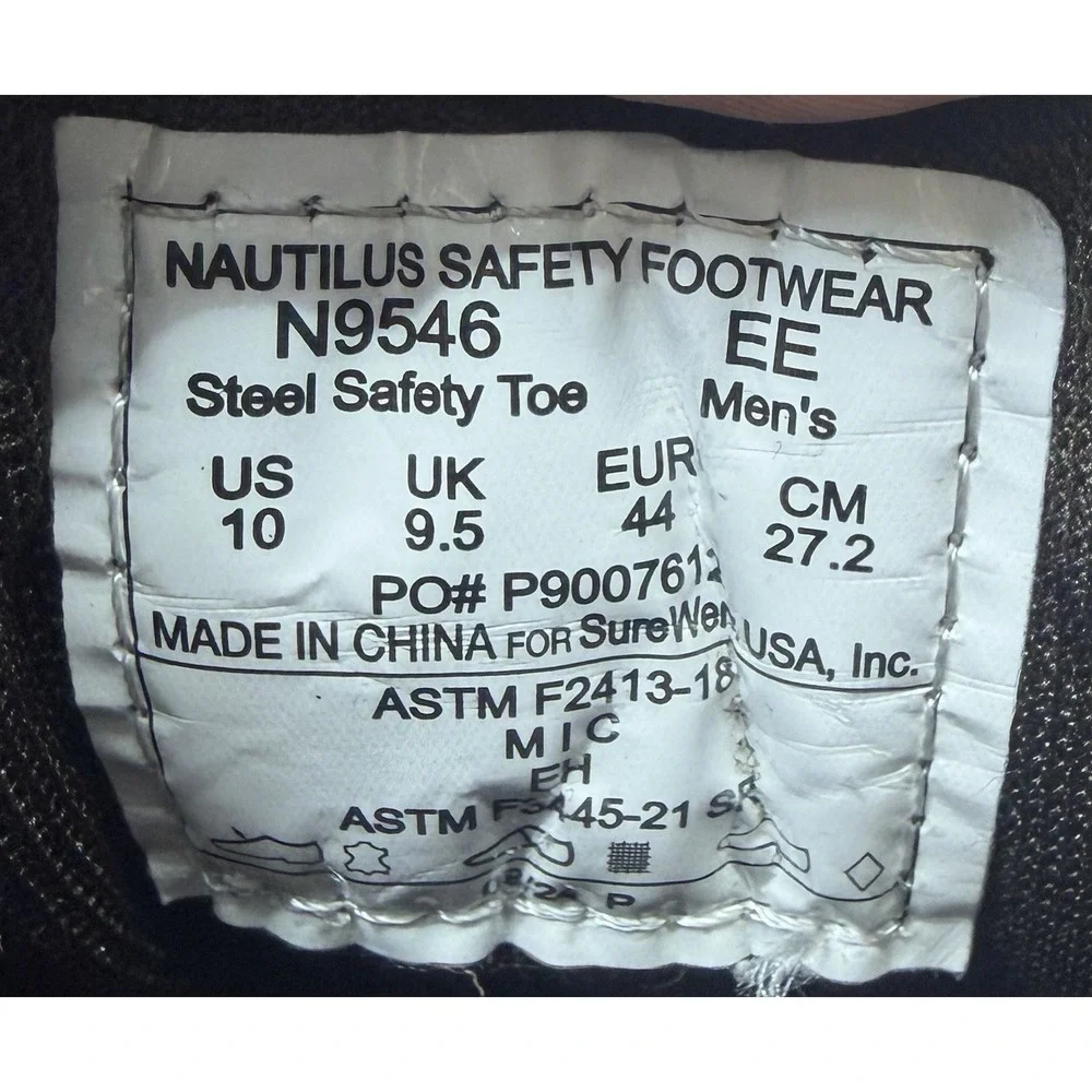 Nautilus N9546 Men's Size 10 EE Steel Toe Waterproof Work Hiking Boots Brown